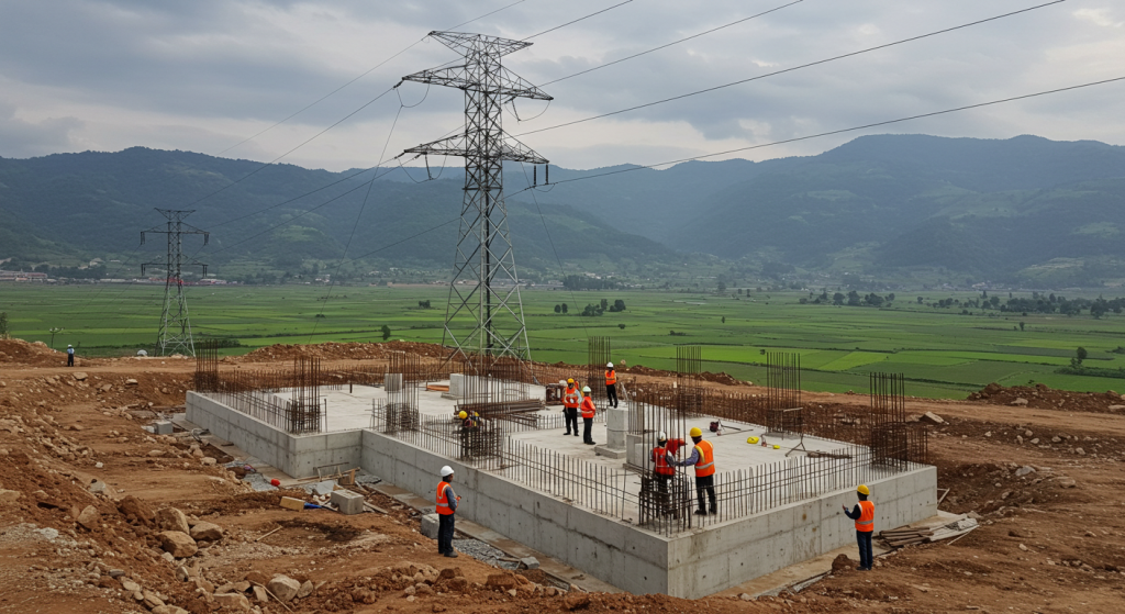 Transmission Tower Foundations in Nepal